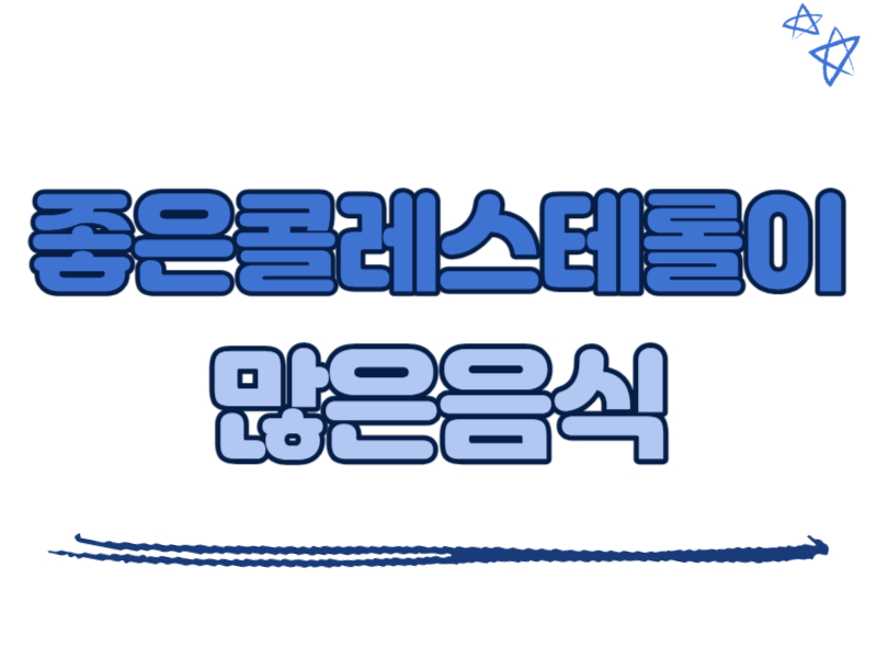 좋은 콜레스테롤이 많은 음식