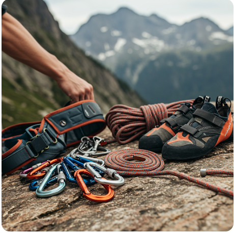 클라이밍 장비들