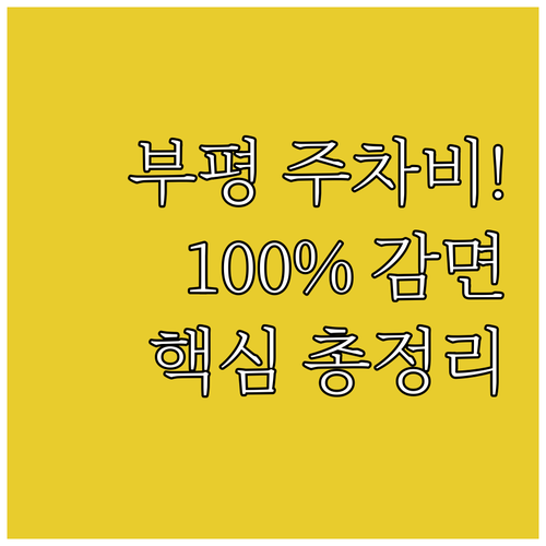 2025년 부평구 주차비 최대 100..