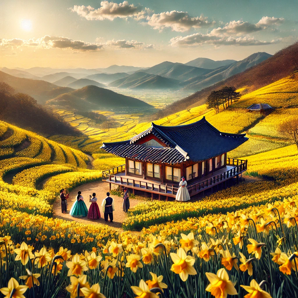 3월 28일 수선화 절정! 서산 유기방가옥 개화 상황