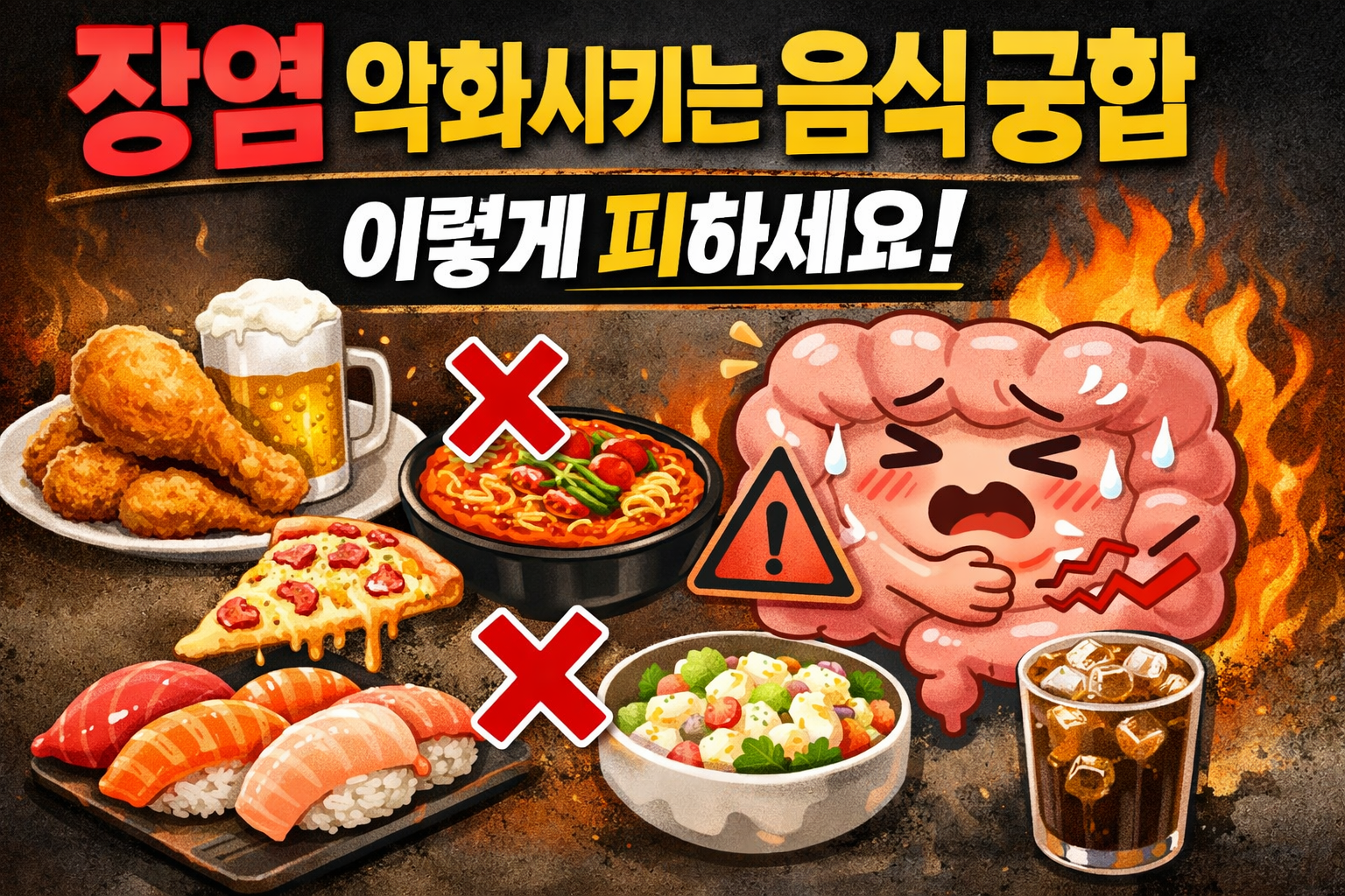장염 악화시키는 음식 궁합