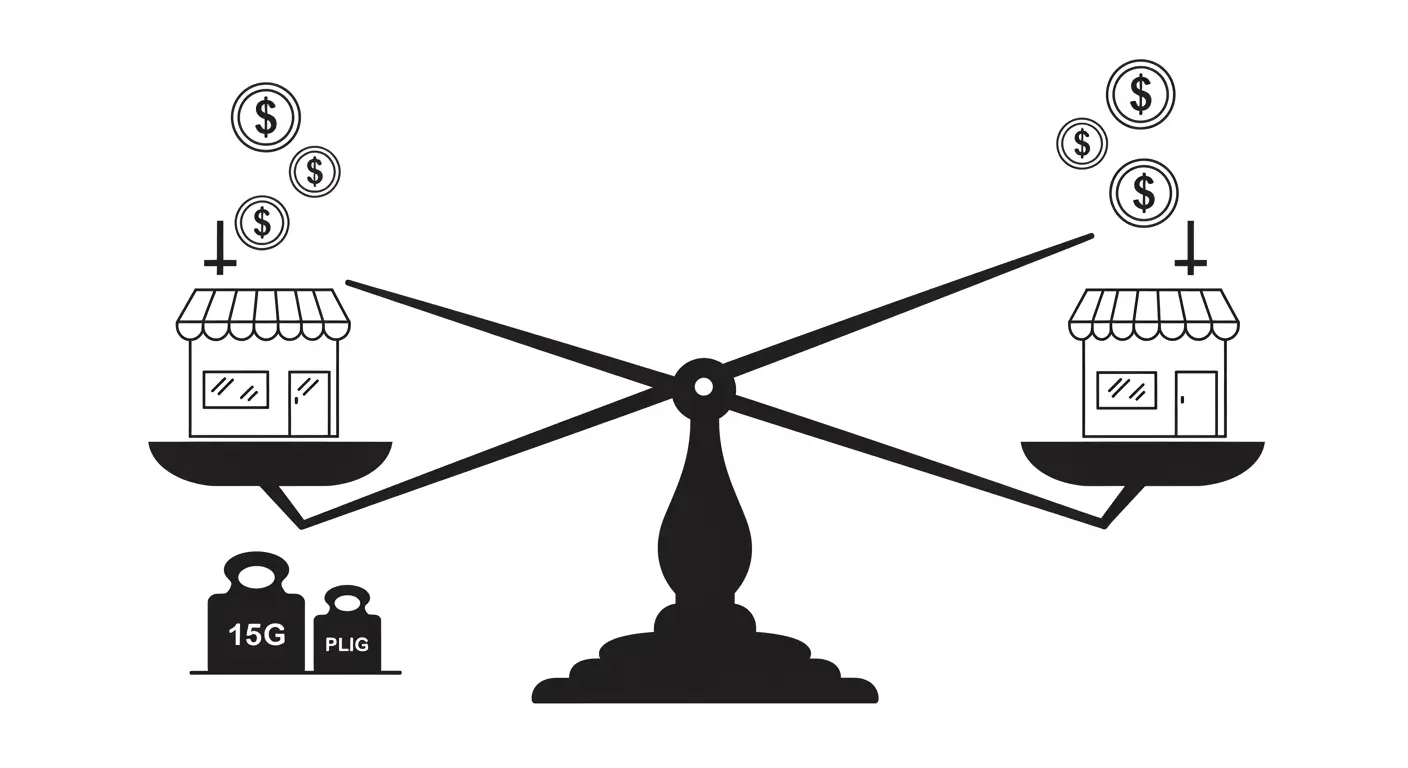 동일한 이익을 내는 두 가게 중 하나가 더 저렴한 가격에 나온 PER(주가수익비율)의 개념
