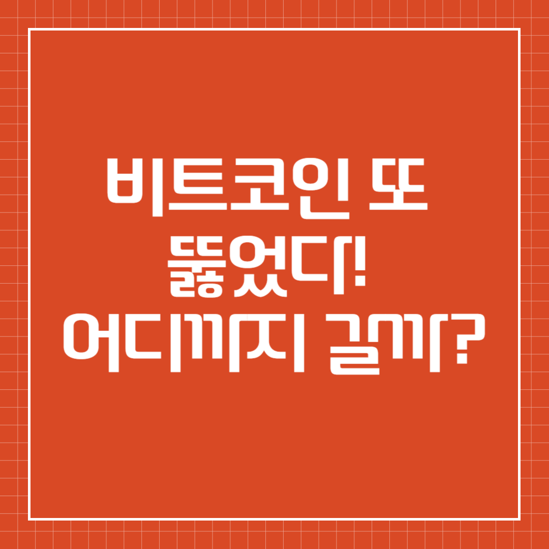비트코인 또 뚫었다! 어디까지 갈까?