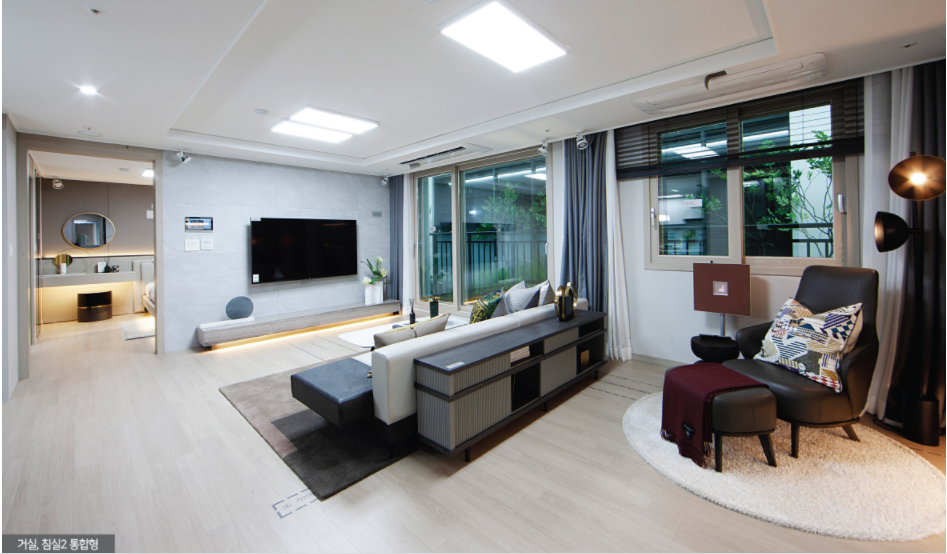 검단신도시 모아엘가 그랑데 - 거실/침실 통합 구조