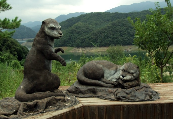 파로호 수달동상