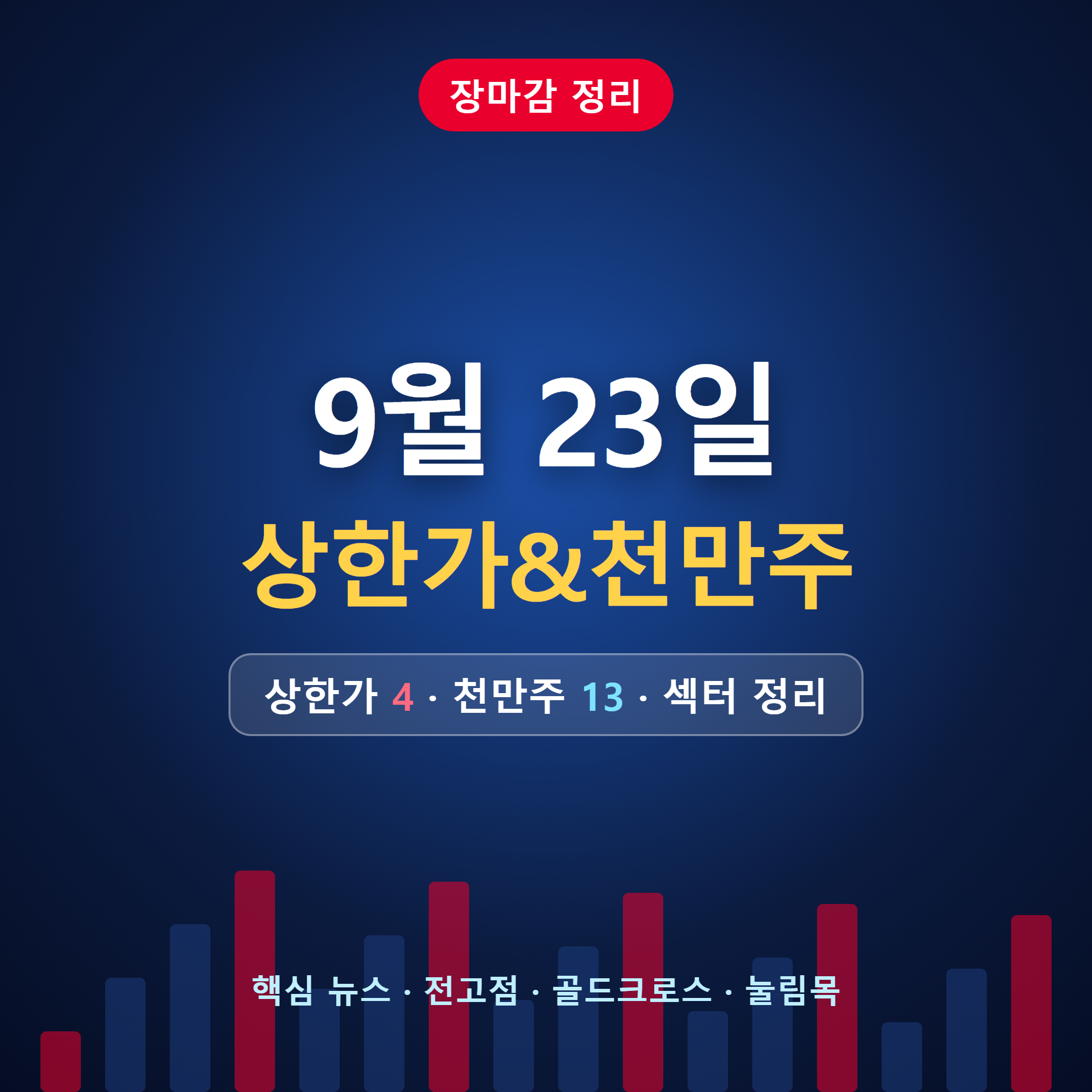 9월 23일 상한가 천만주 정리 썸네일
