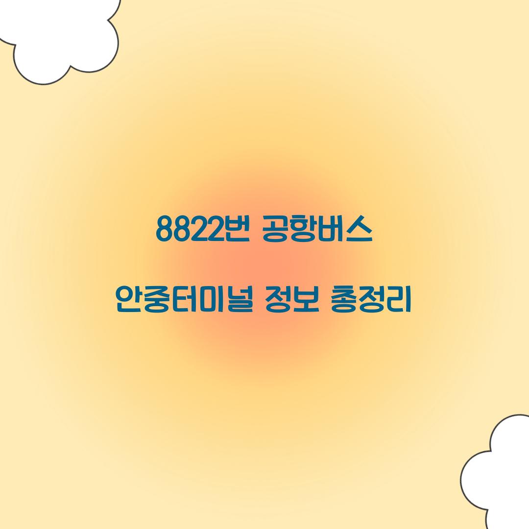 8822번 공항버스 안중터미널