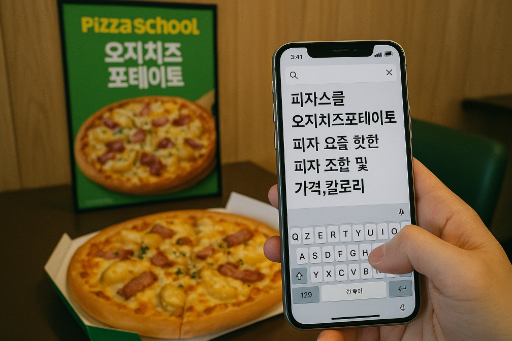 피자스쿨 오지치즈포테이토피자 가격부터 칼로리까지 완벽 분석