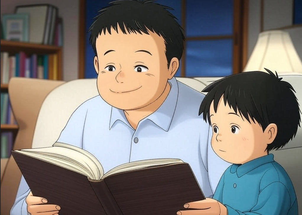 아이에게 책 읽어 주는 아빠