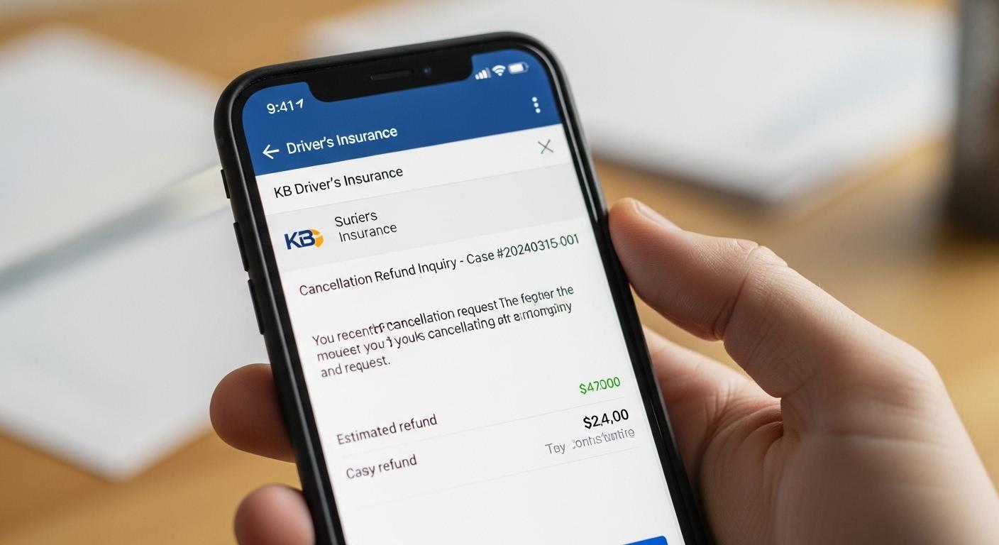 kb 운전자보험 해지 환급금 조회