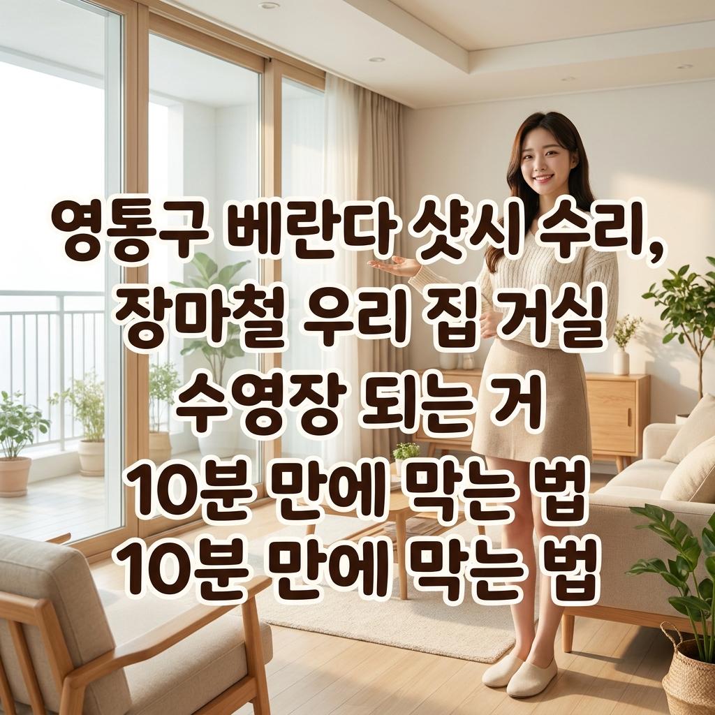 영통구 베란다 샷시 수리 30평대 아파트 100% 누수 차단! 장마철 70만 원 아끼는 비결