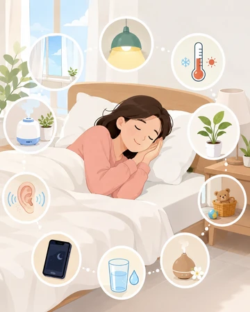 수면질에 영향을 주는 실내 환경 요소7