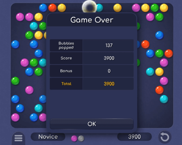 버블슈터-HD-웹게임-종료-화면