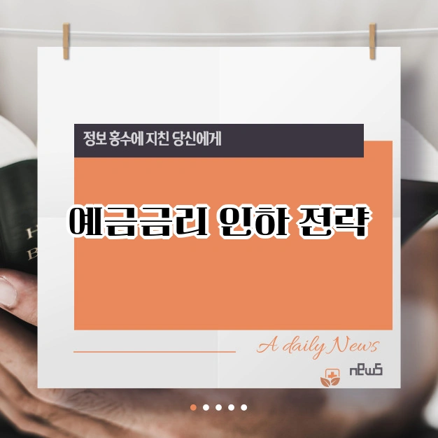 예금 금리 인하 전략