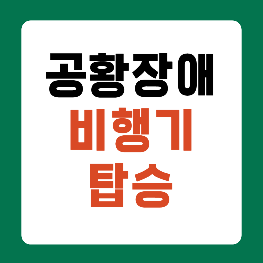 공황장애 비행기 탑승