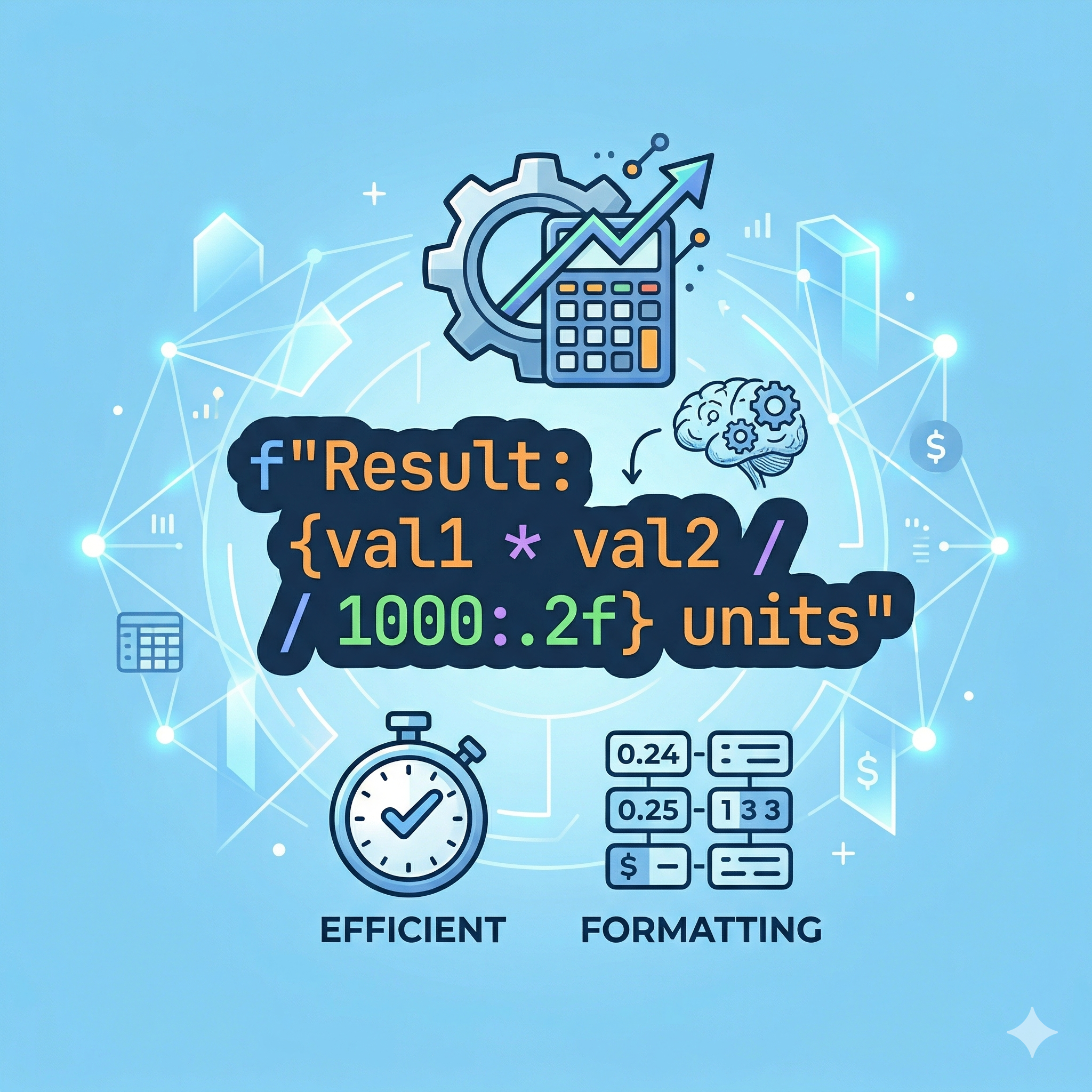 F-string 내에서 포맷팅과 연산