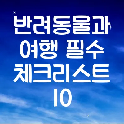 반려동물과 여행
