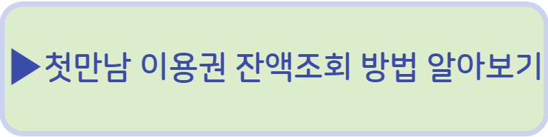 첫만남 이용권 잔액조회 방법 알아보기
