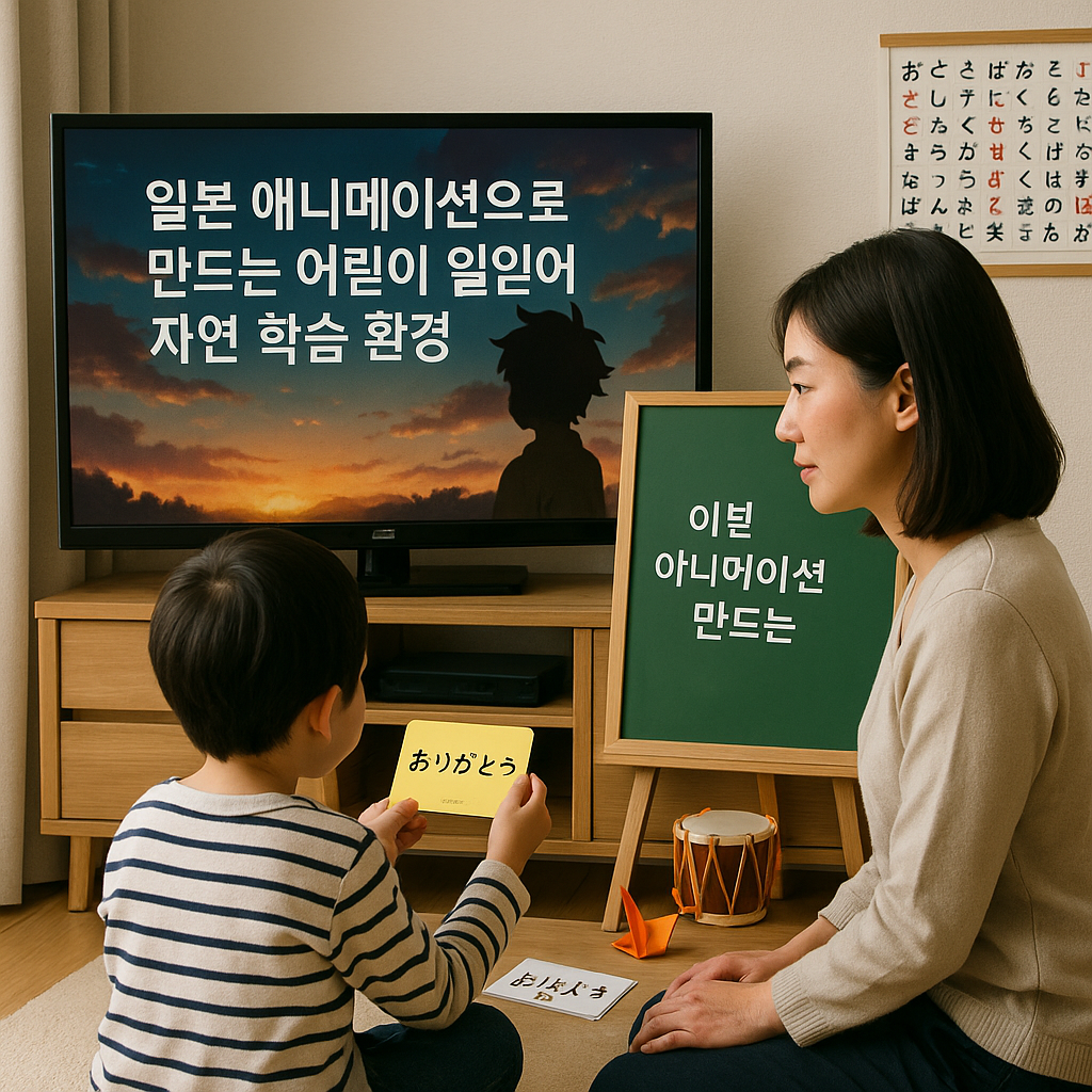 일본 애니메이션으로 만드는 어린이 일본어 자연 학습 환경