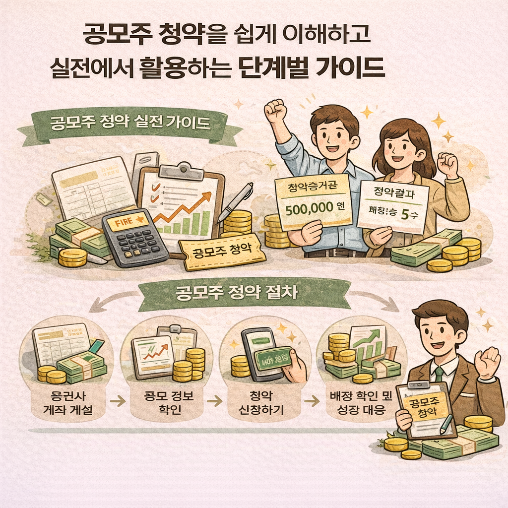 공모주 청약 절차 안내 인포그래픽