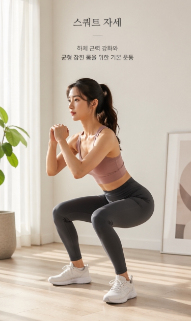 스쿼트 하는 사진