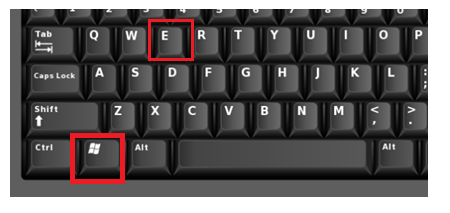 윈도우키 + E : 파일 탐색기 열기