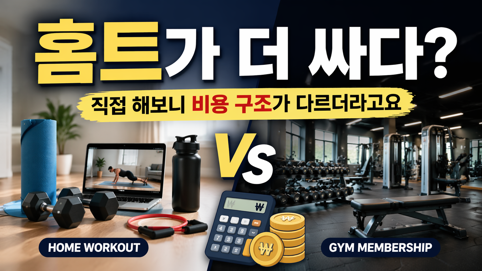 홈트가 더 싸다 (비용구조의 차이)