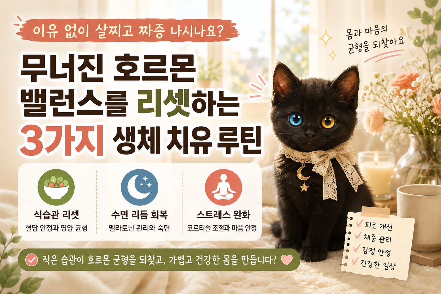 이유 없이 살이 찌고 짜증이 늘었다면? 호르몬 균형과 생활습관의 관계