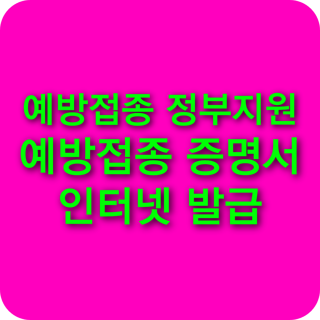 예방접종 도우미 예방접종 증명서 인터넷 발급 폐렴구균 대상포진 코로나 백일해 독감 인플루엔자 대상포진