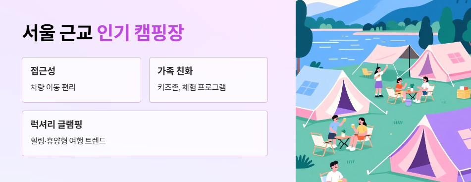 서울 근교 인기 캠핑장