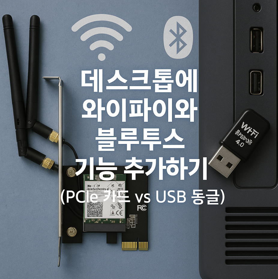 데스크톱에 와이파이와 블루투스 기능 추가하기 (PCIe 카드 vs USB 동글)