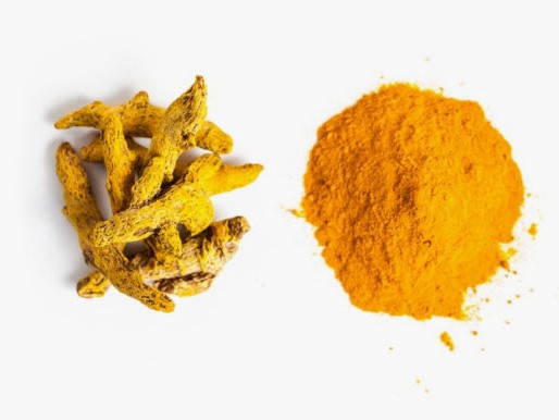 강황과 강황가루 사진