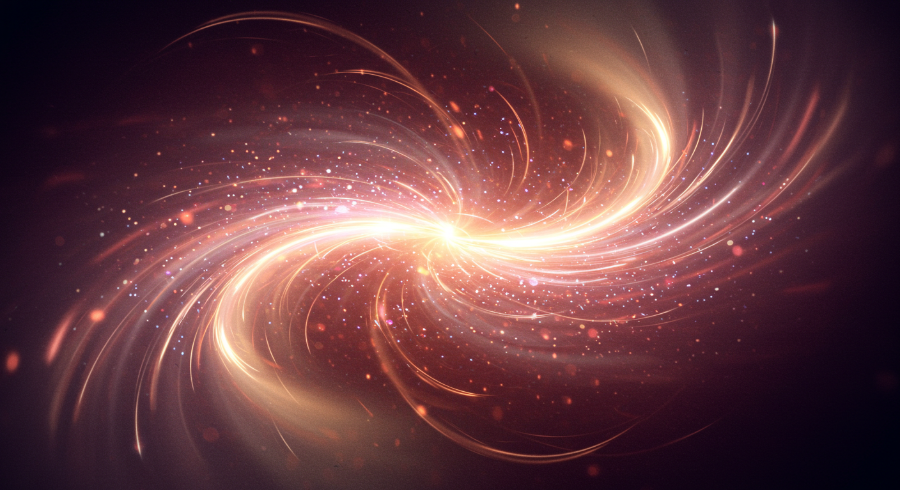 Abstract glowing energy swirl representing innovation and futuristic smartphone design