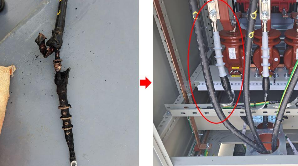 고압케이블 교체사진 전후-이미지