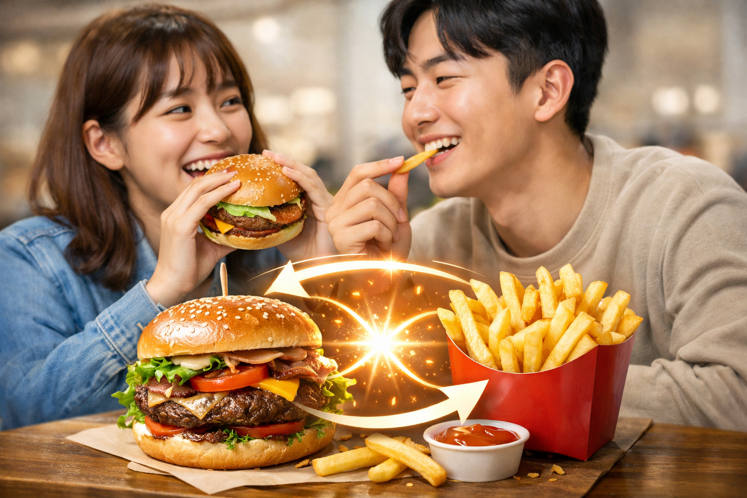 햄버거와 감자튀김