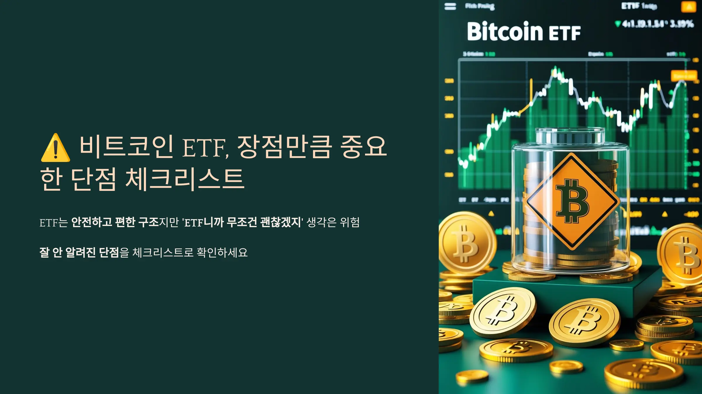 비트코인 ETF, 장점만큼 중요한 단점 체크리스트