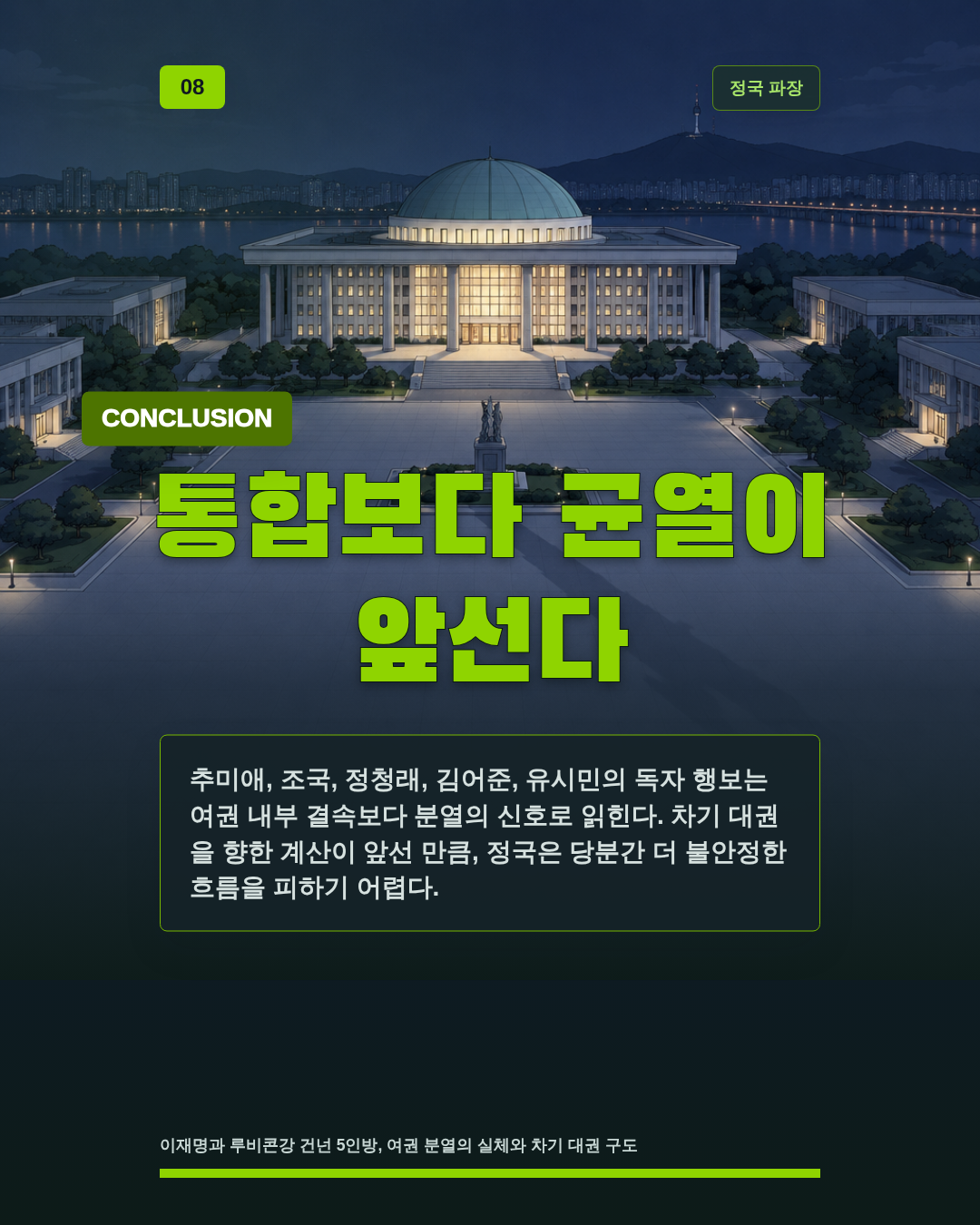 통합보다 균열이 앞선다