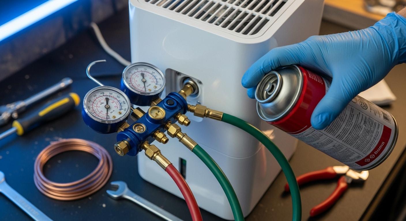 제습기 냉매주입