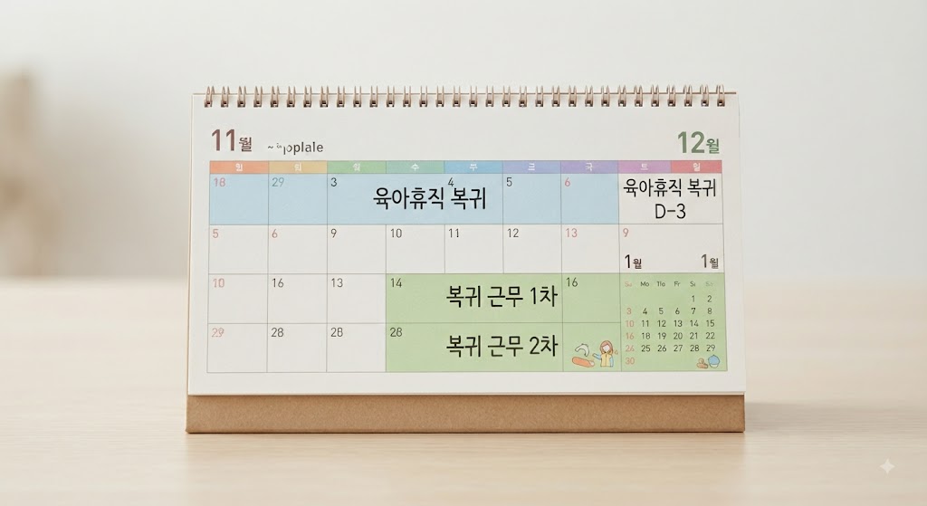 육아휴직 2주씩 나눠서 하는 모습