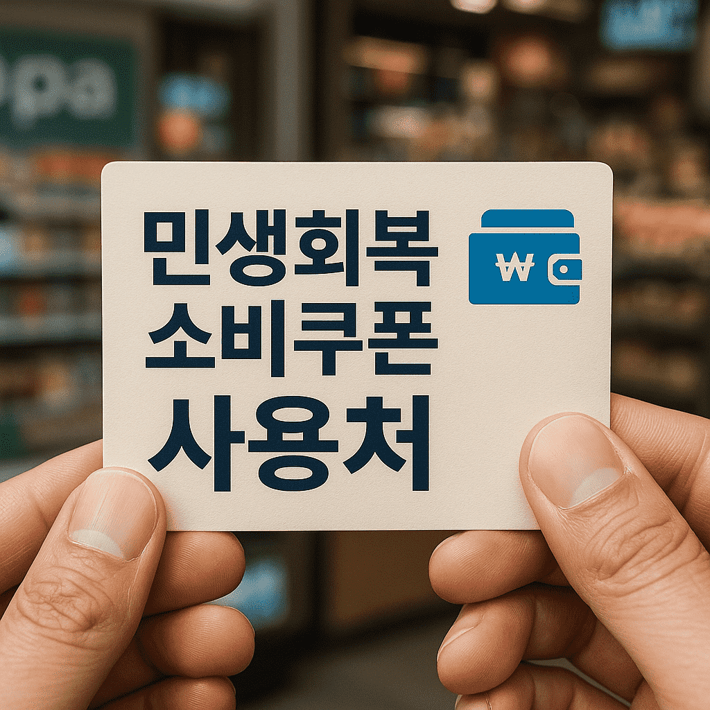 민생회복 소비쿠폰 사용처 총정리 ❘ 어디서 사용할 수 있나요?