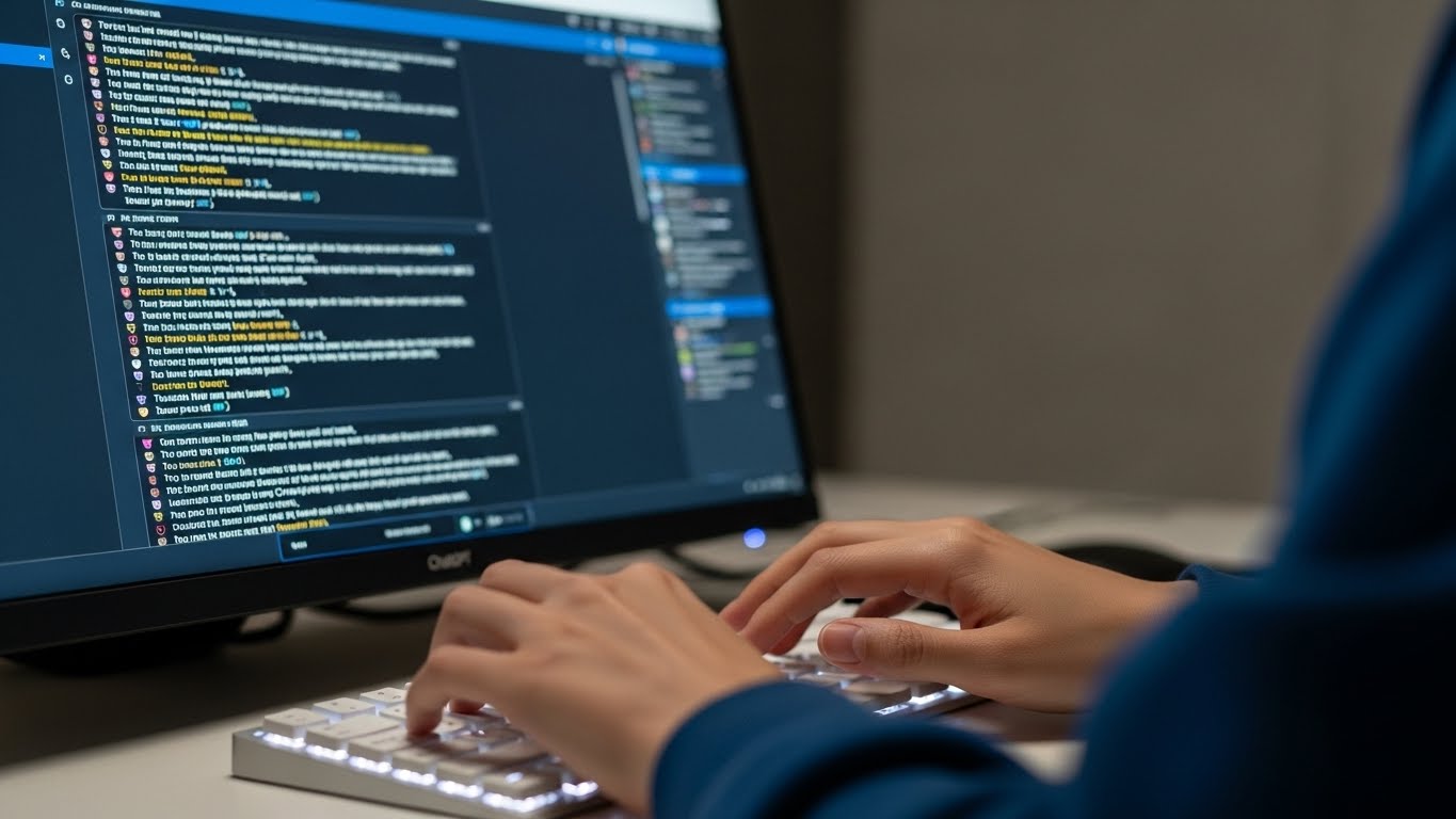 챗GPT를 활용하여 유튜브 영상 대본을 자동으로 작성하고 있는 한국 크리에이터의 손