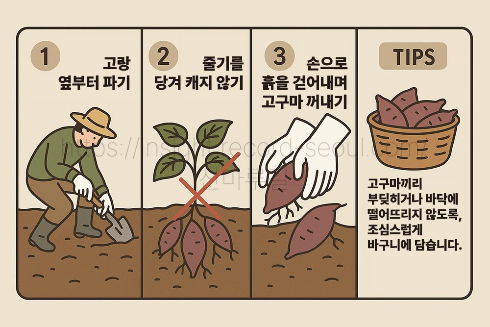 고구마 수확 방법