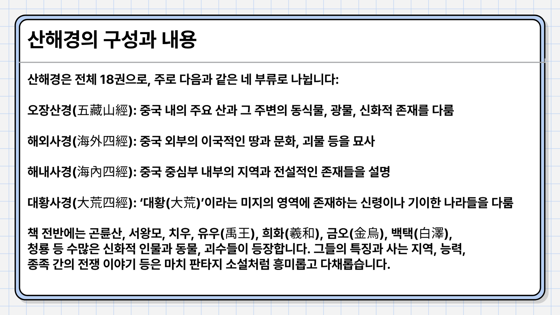 중국 산해경(山海經) 속 괴물과 현대 크리처 디자인