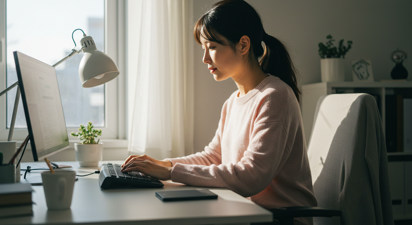 자판두드리는 여성 Image_fx (35)