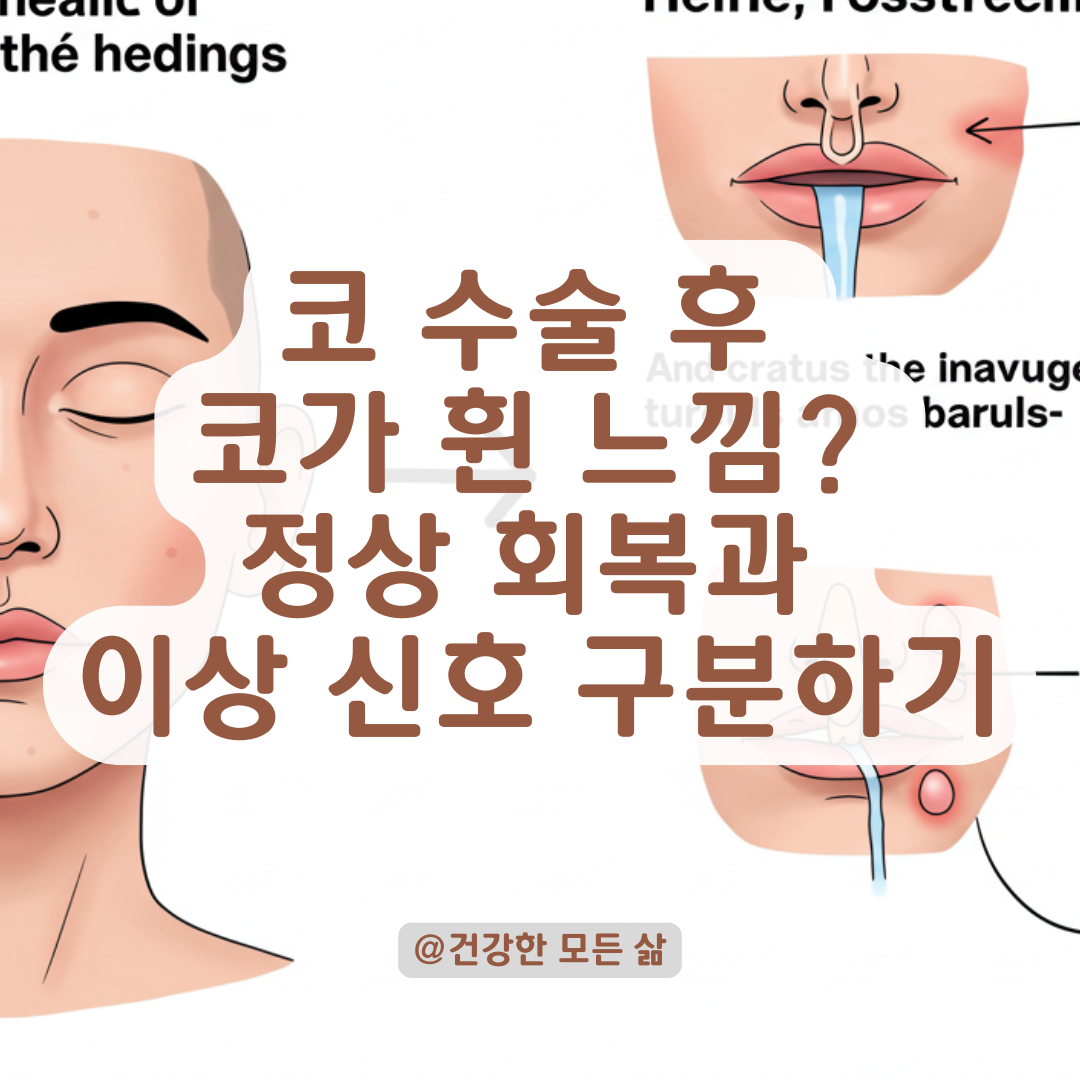 코 수술 후 비중격 휜 느낌? 정상 회복 vs 이상 징후 구분법.