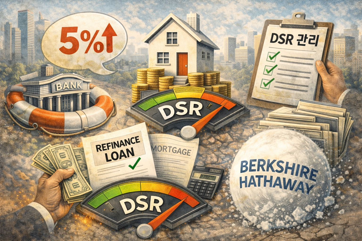 주담대 금리 5% 시대 (DSR 관리, 대환대출, 부채구조조정)