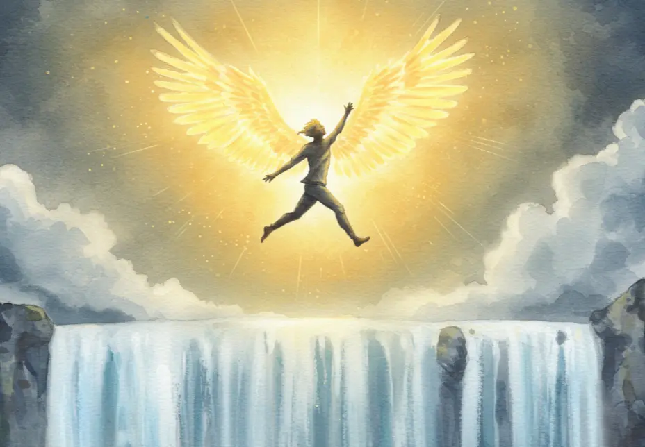 폭포위에서 뛰어내리는 꿈