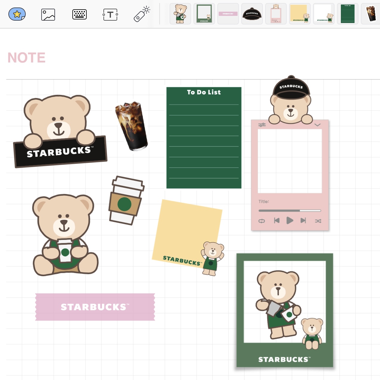 스타벅스_디지털플래너_스티커