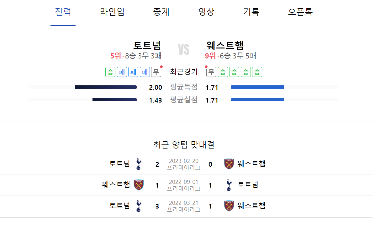 손흥민 경기일정
