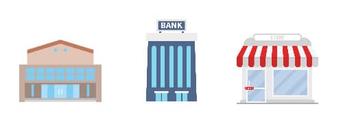 공공기관, 금융기관, 편의점 이미지